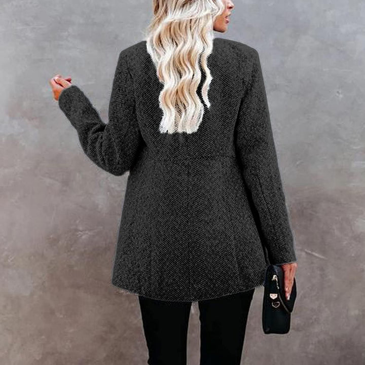 Drune | Zeitlose Offene Jacke Tweedstruktur Moderne Eleganz