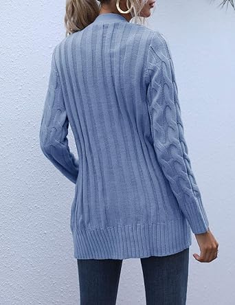 Drune | Zeitloser und Kuscheliger Pullover mit Offener Knopfleiste