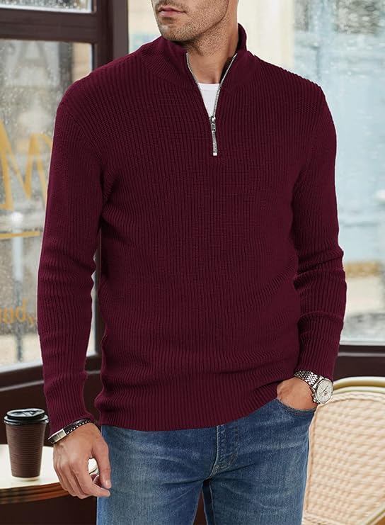 Drune | Stylischer Zipper Pullover für Herren (italienisches Design)