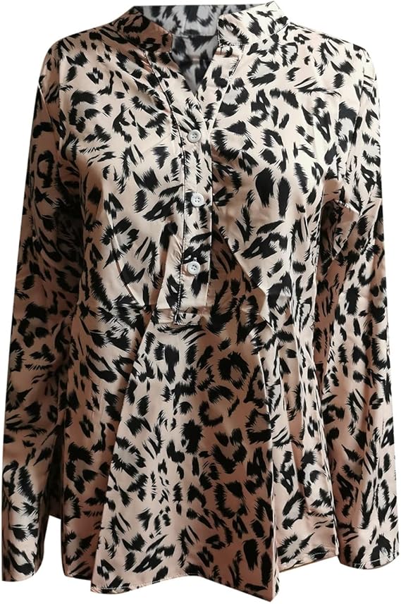 Drune |  Trendige Bluse im Leo-Muster