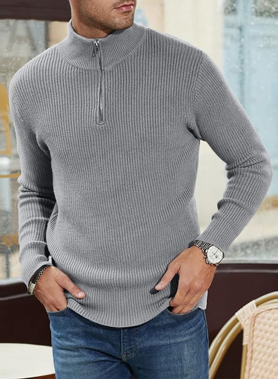 Drune | Stylischer Zipper Pullover für Herren (italienisches Design)