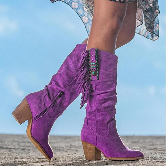 Drune | Western Cowboy Stiefel mit Fransen