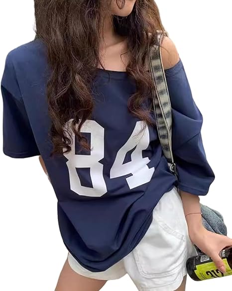 Damen Off-Shoulder Sport T-Shirt Drune