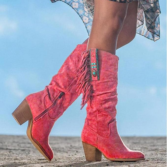 Drune | Western Cowboy Stiefel mit Fransen