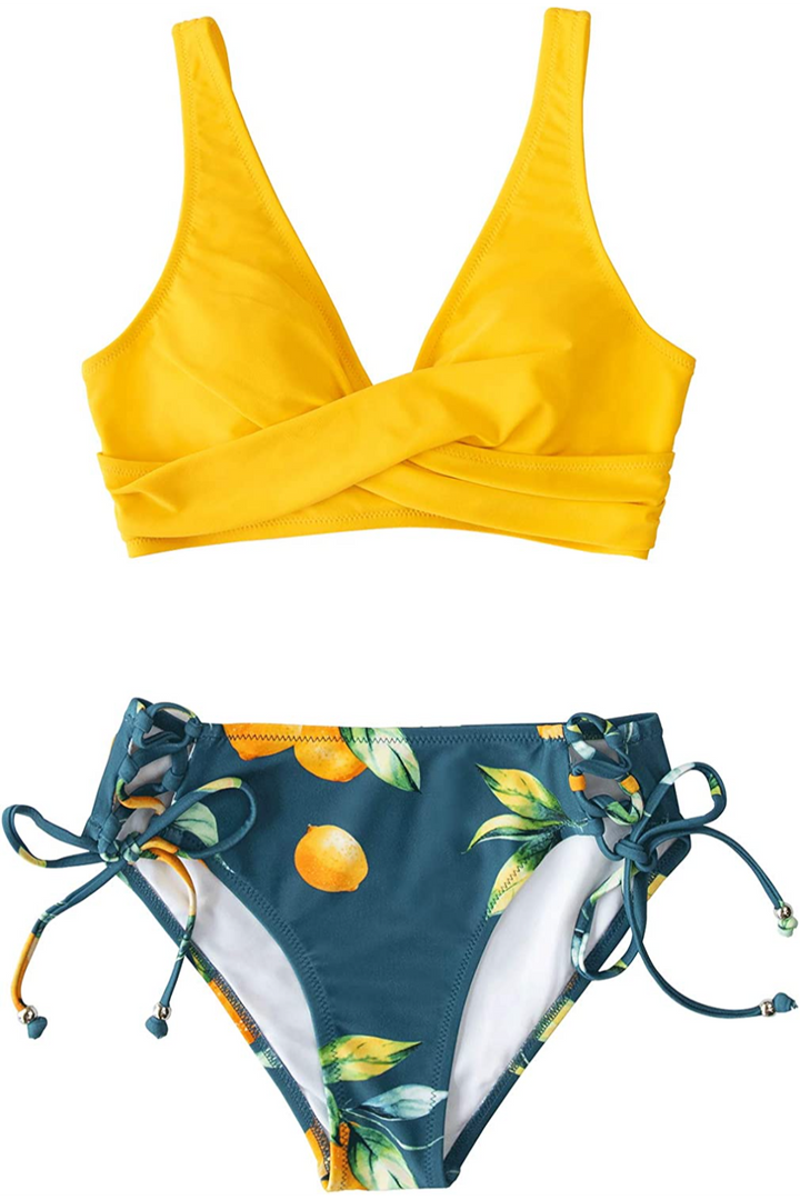 Drune Swim Bikini | Sublime Bikini mit Zitronendetail und Trägern auf der Rückseite