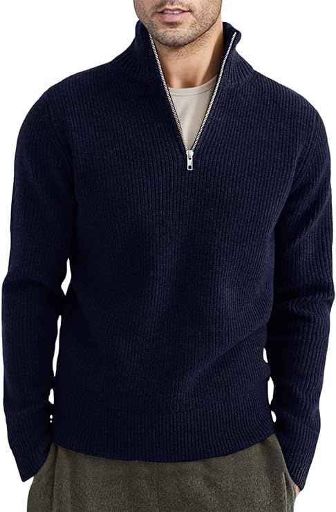 Drune | Stylischer Zipper Pullover für Herren (italienisches Design)