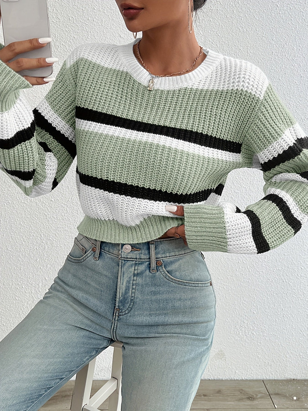 Drune | Strickpullover mit Fallenden Schultern Trendy und Bequem