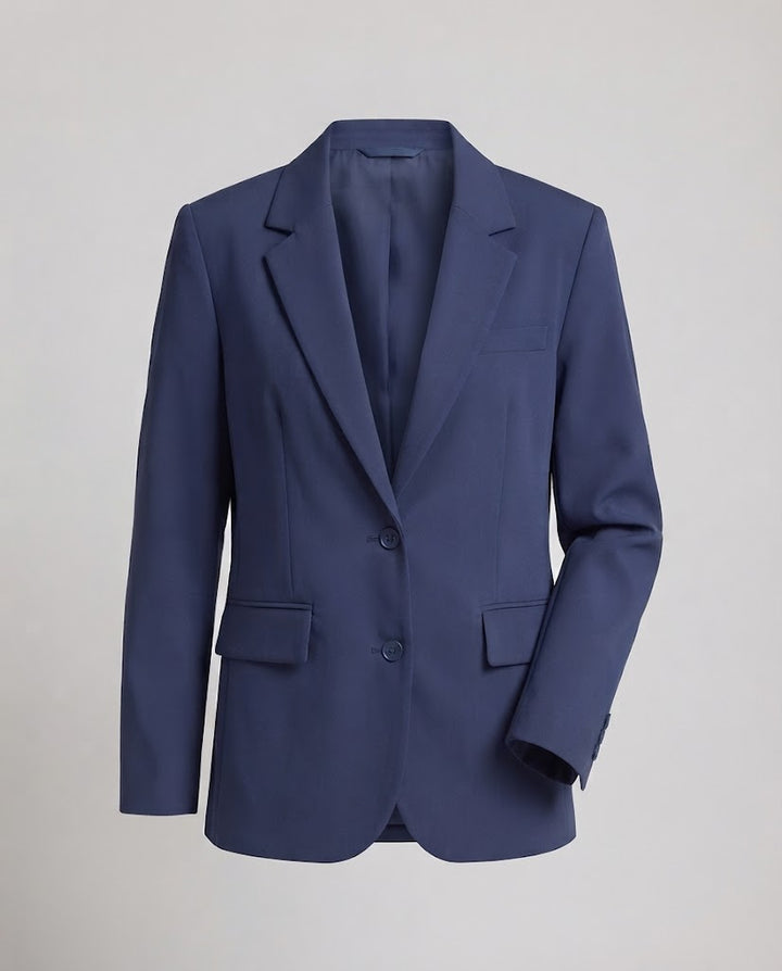 Damen Oversized Blazer mit betonter Schulter, zwei Knopfverschluss und aufgesetzten Pattentaschen Drune