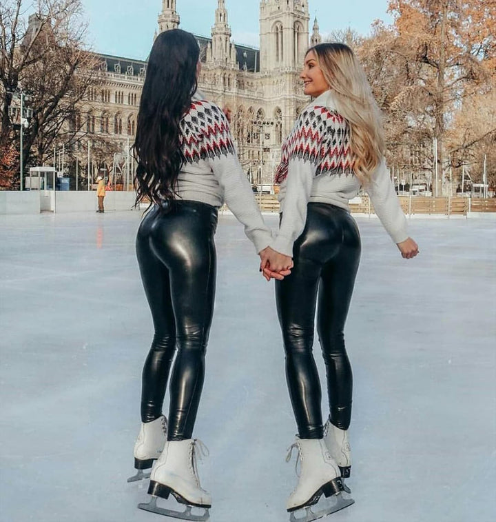 Drune | Yogahose Aus Leder Mit Hoher Bund