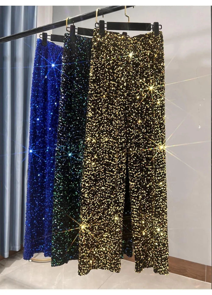 Drune | Weite Sonnenhose mit Pailletten