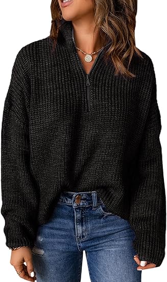 Drune | Eleganter Damenpullover mit V-Ausschnitt und Polo-Kragen