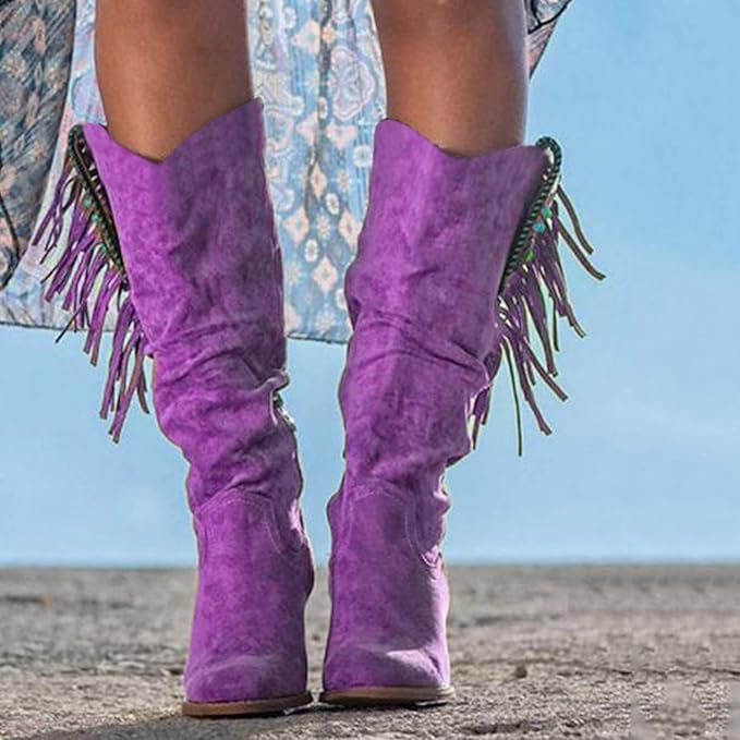 Drune | Western Cowboy Stiefel mit Fransen