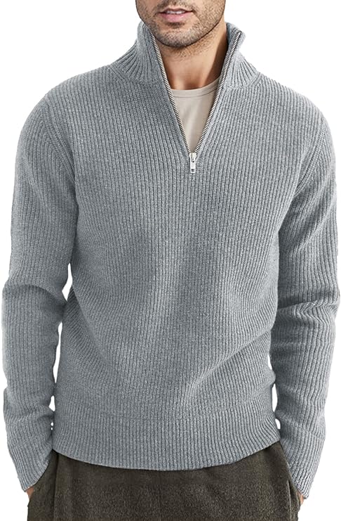 Drune | Stylischer Zipper Pullover für Herren (italienisches Design)