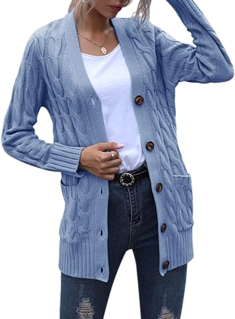 Drune | Zeitloser und Kuscheliger Pullover mit Offener Knopfleiste