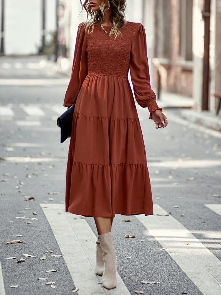 Drune | Midi-Kleid mit Langen Ärmeln und Dinnerjackets