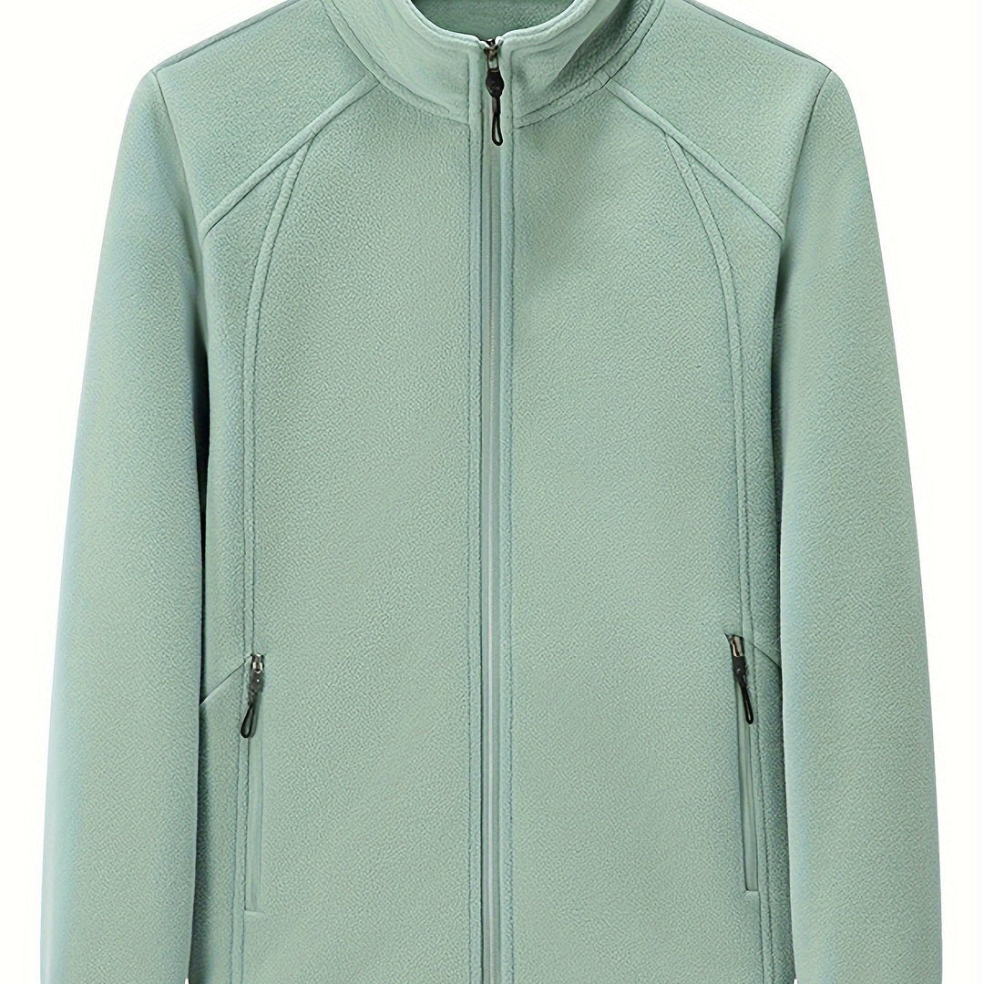 Drune | Plüsch Damen Outdoorjacke mit Hohem Kragen und Langen Ärmeln