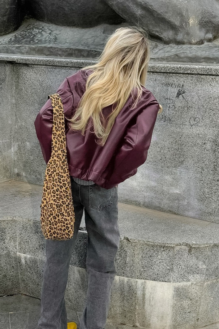 Drune | Burgunderlederjacke