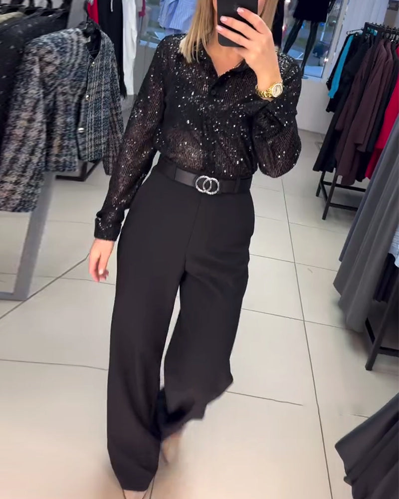 Drune | Button Down Revers und Pailletten
