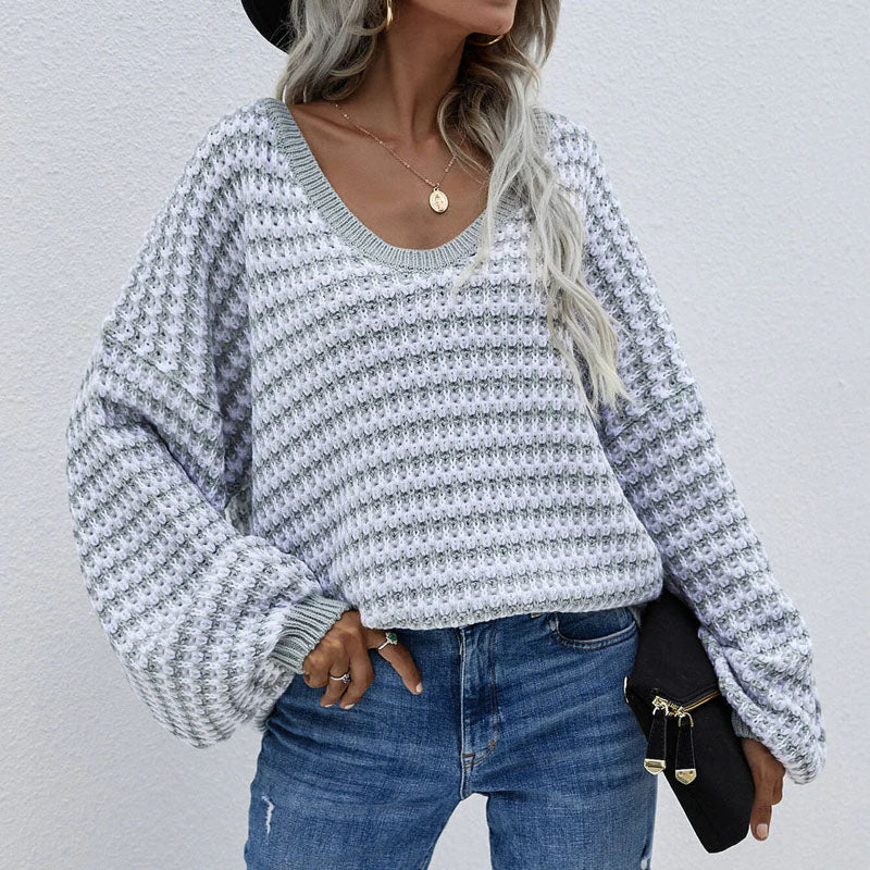 Drune | Gestreifter Strickpullover Für Modische Looks