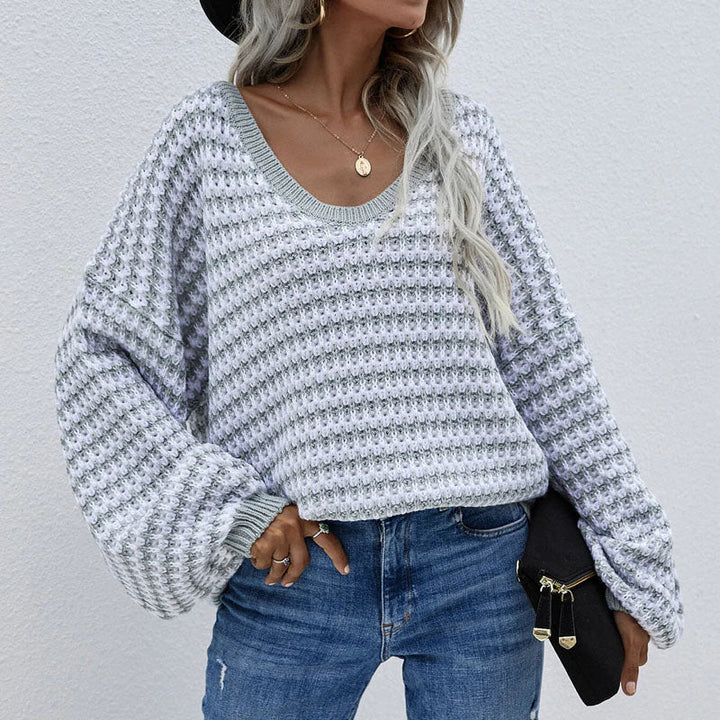 Drune | Gestreifter Strickpullover Für Modische Looks