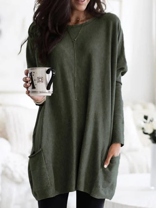 Drune | Tunika mit Taschen - bequeme Damen Oversized Top