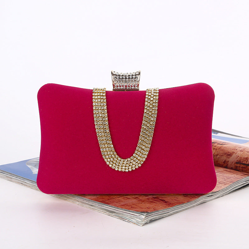 Drune-förmige Diamant-Wildleder-Tasche