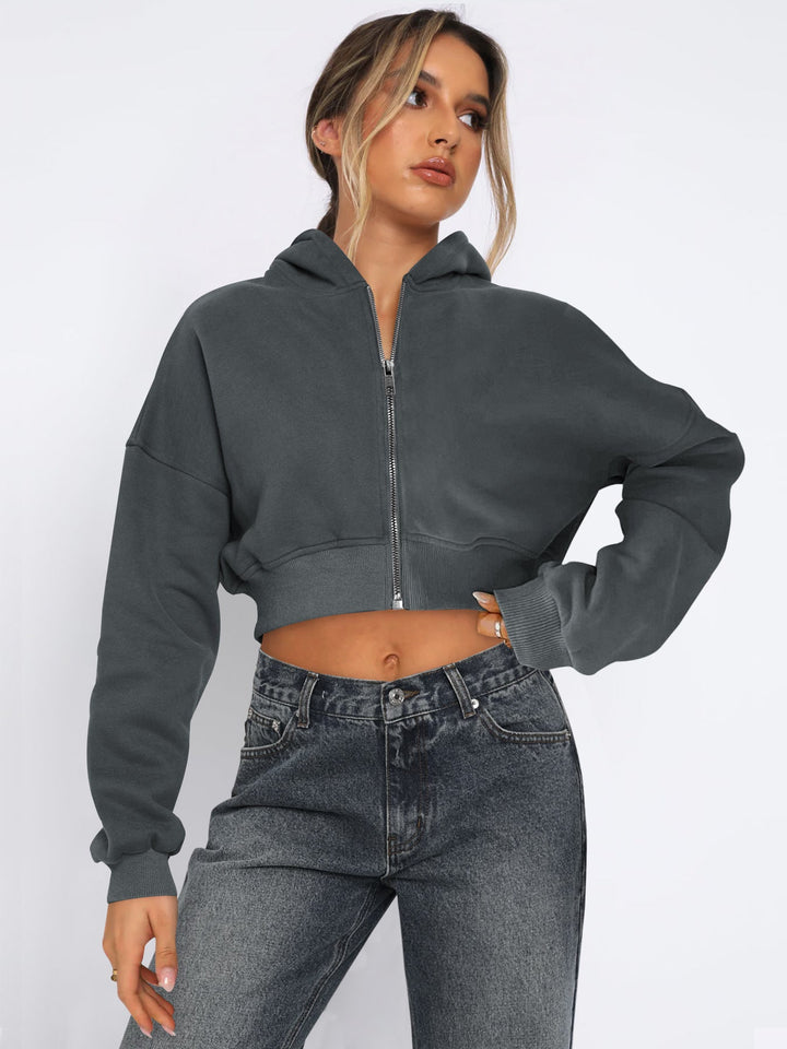 Drune | Fleece-Hoodie mit Reißverschluss