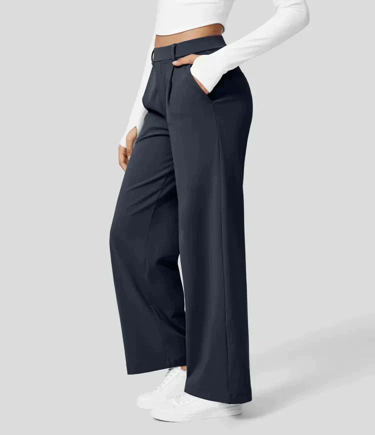 Drune | Damenhose mit weitem Bein - High Waist, Business & Casual geeignet