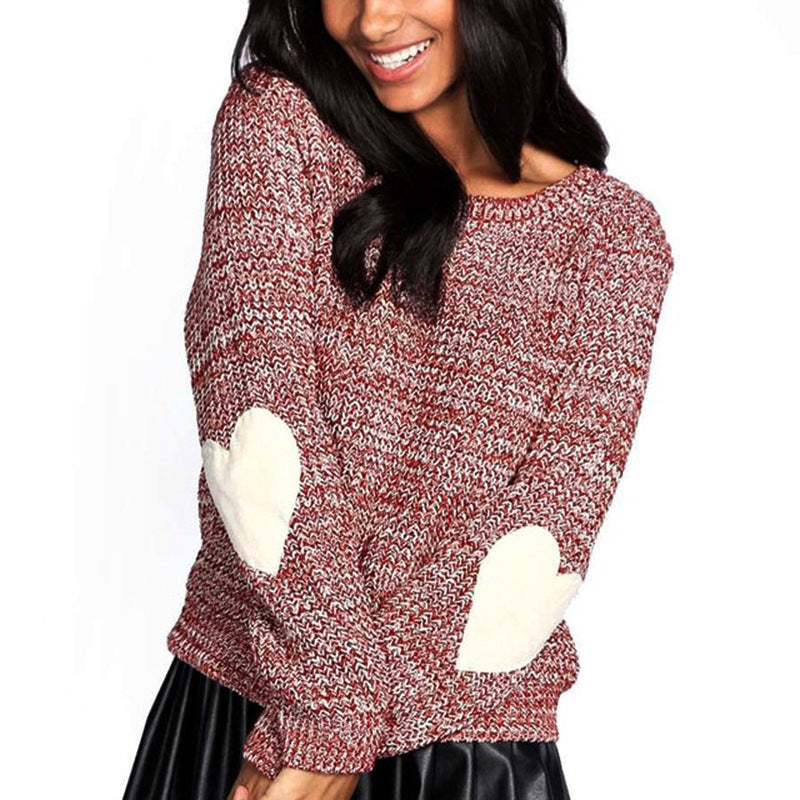 Damen Strickpullover mit Herz-Applikationen und lässiger Passform Drune