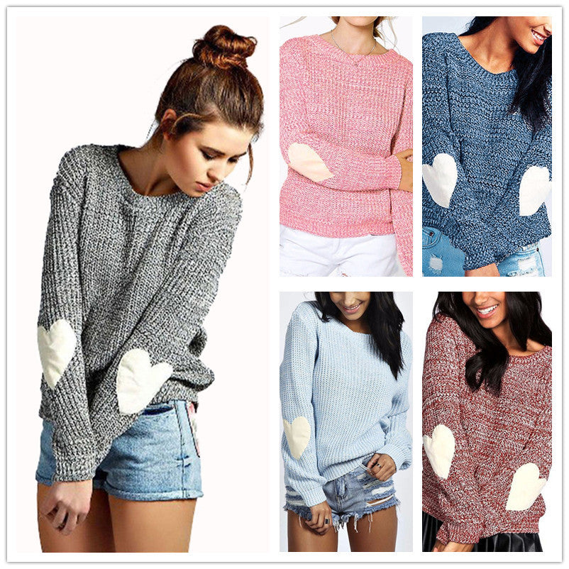 Damen Strickpullover mit Herz-Applikationen und lässiger Passform Drune