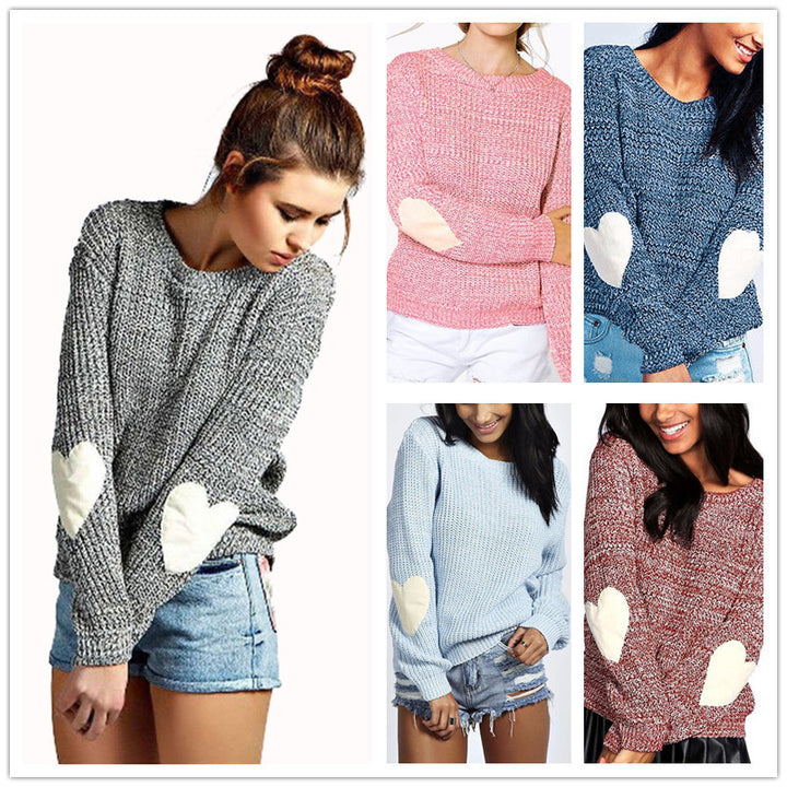 Damen Strickpullover mit Herz-Applikationen und lässiger Passform Drune