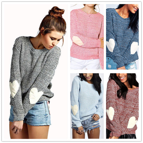 Damen Strickpullover mit Herz-Applikationen und lässiger Passform Drune