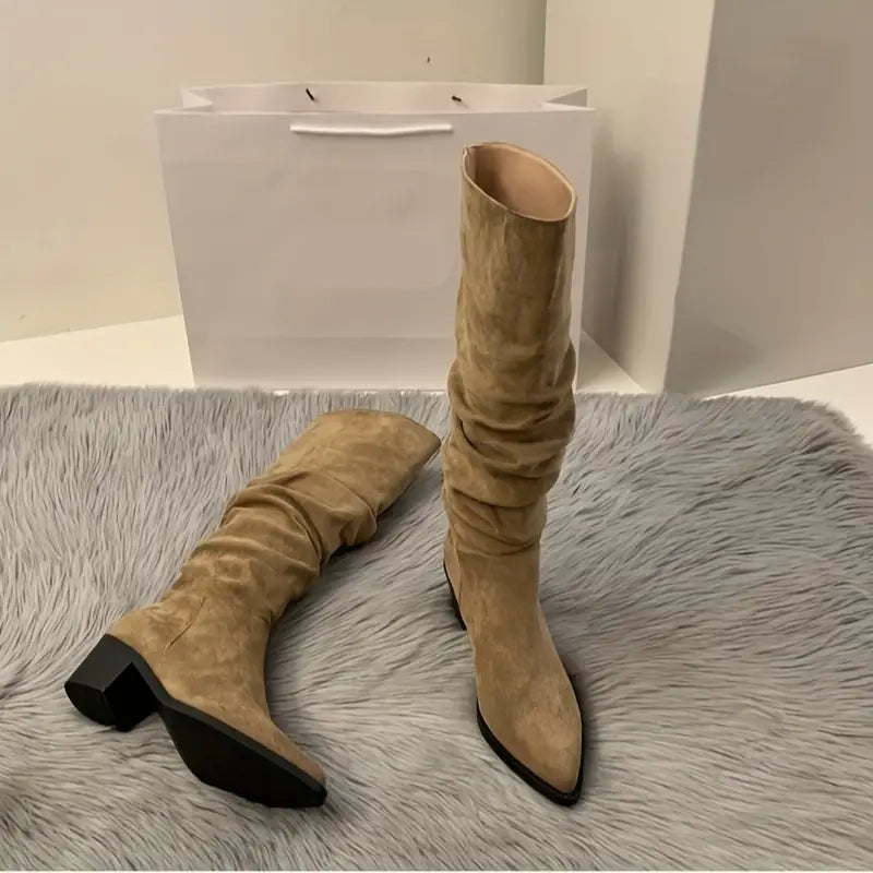 Drune | Robuste Stiefel mit Spitzem Zehen und Dicker Ferse für Damen