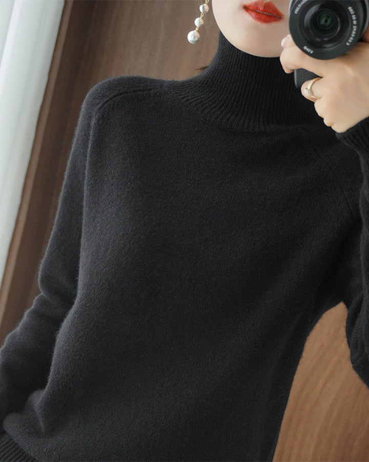 Drune | Einfarbiger Pullover mit Hohem Kragen und Langen Ärmeln