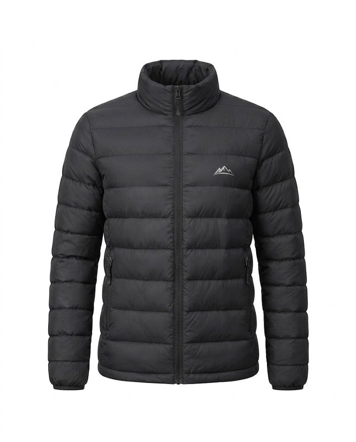 Damen nan leichte packbare kurze gesteppte Jacke mit hohem Stehkragen und aufgesetzten Taschen