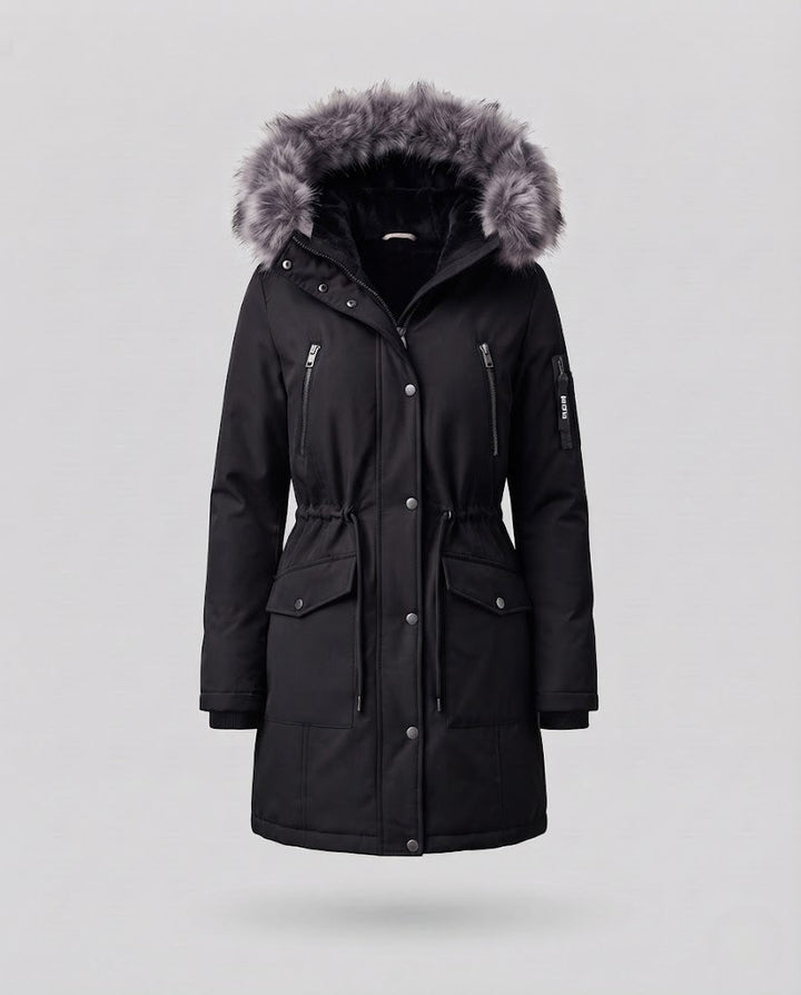 Herren Warm gefütterter Winterparka mit abnehmbarer Kapuze Drune