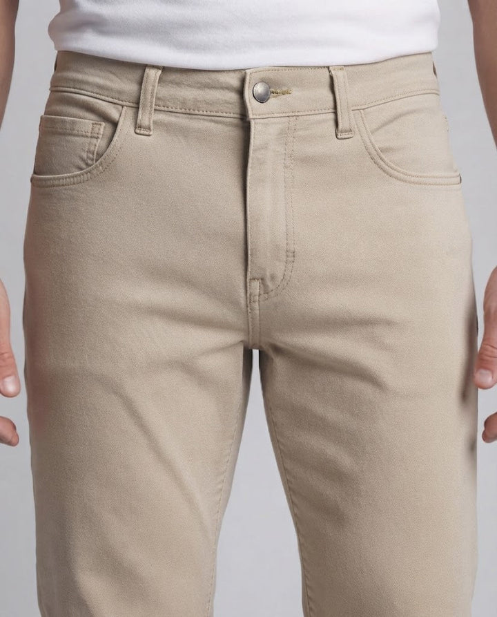 Unisex Weite Baggy-Hose aus Baumwoll-Twill mit tiefem Schritt Drune