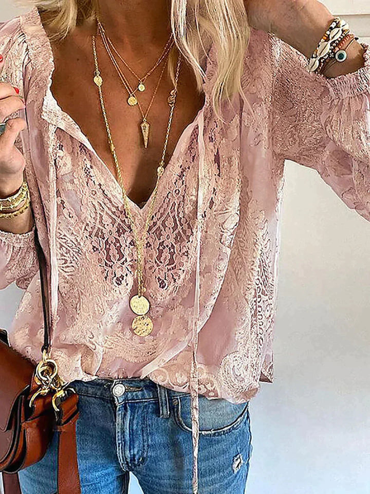 Drune | Bluse Mit Spitzendetails