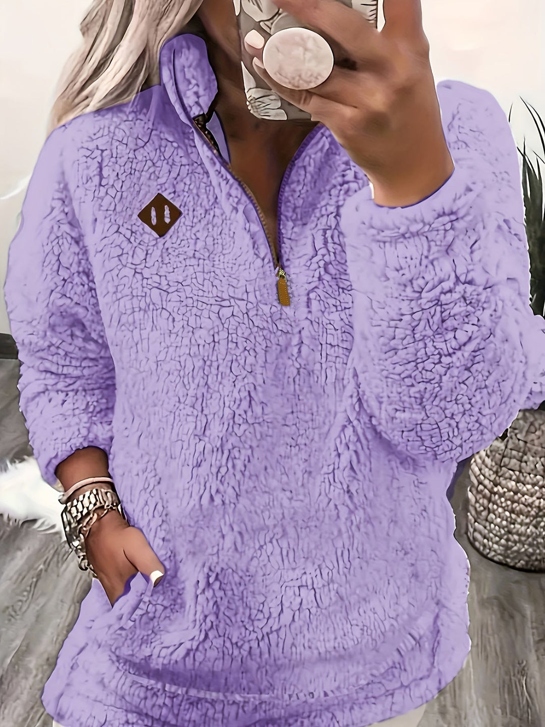 Drune | Leichtgewicht Fleece-pullover mit Reißverschluss Polyester Warm und Bequem