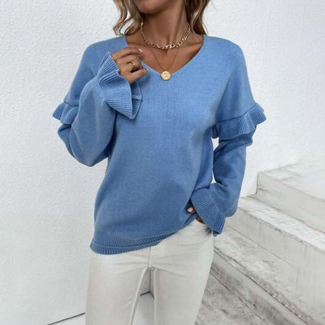 Drune | Einfarbiger Strickpullover Für Kalte Tage