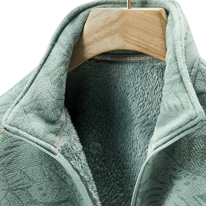 Drune | Damen Outdoor Fleecejacke Winddicht mit Pflanzenmuster