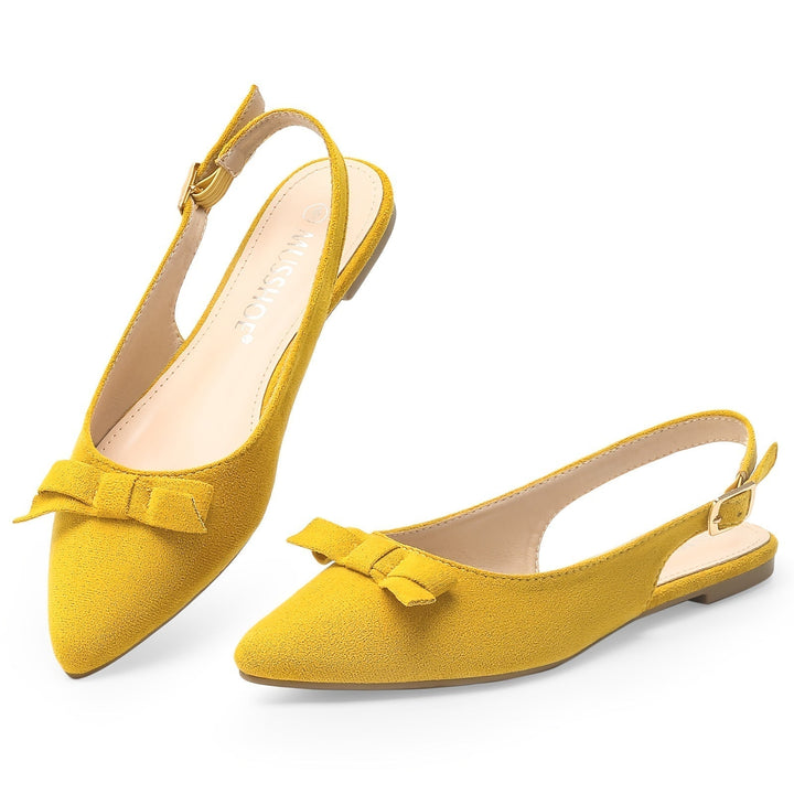 Drune | Flache Slingback Sandalen mit Schleife