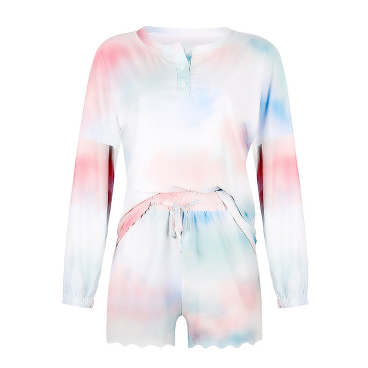 Drune | Batik bedrucktes Langarm-Shorts-Set