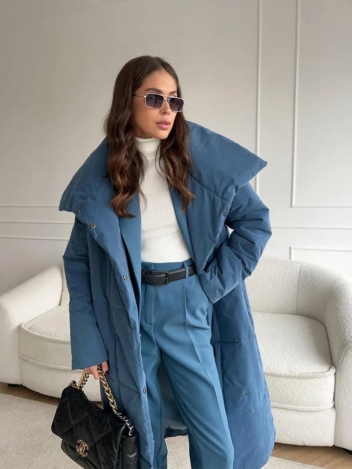 Drune | Eleganter Wintermantel mit breitem Kragen