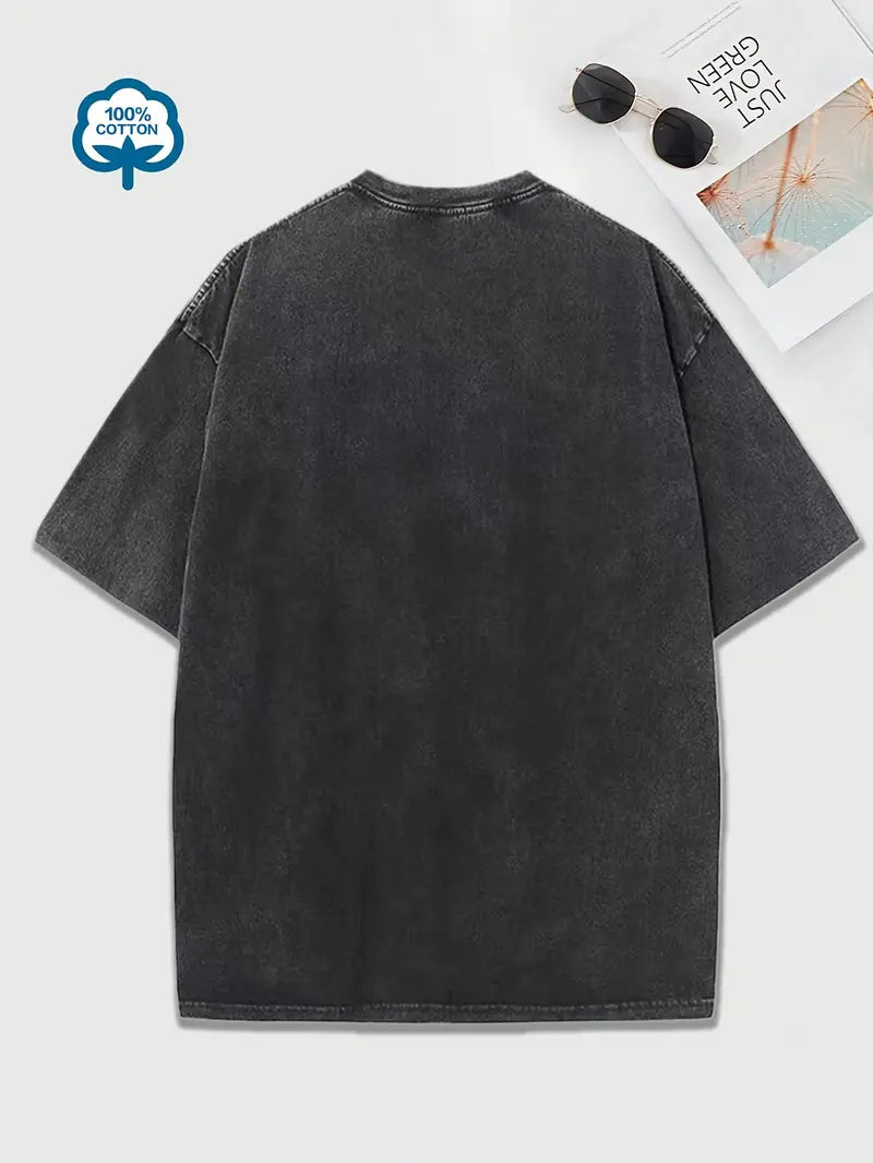 Drune | Baumwoll-T-Shirt mit Rundhalsausschnitt