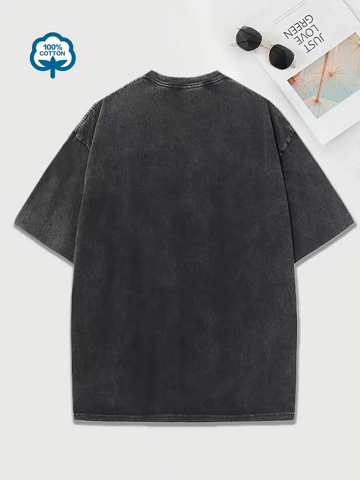 Drune | Baumwoll-T-Shirt mit Rundhalsausschnitt