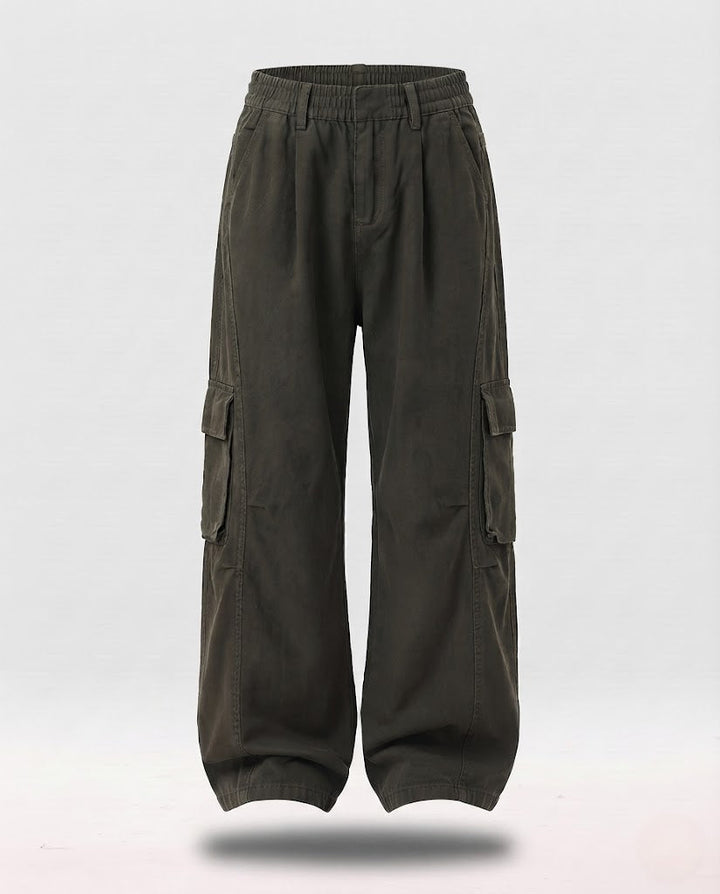 Unisex Oversize-Cargo-Hose im Palazzoschnitt mit komfortablem Bund Drune