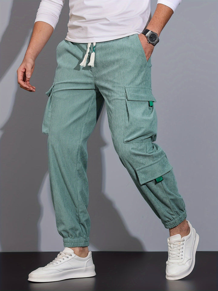 Drune Schwarze Cargo-Hose für Herren