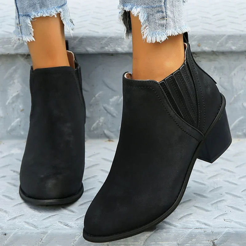 Drune | Vintage Stiefeletten Mit Klobigem Absatz