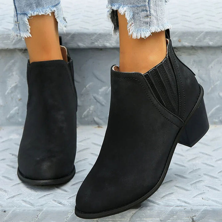 Drune | Vintage Stiefeletten Mit Klobigem Absatz